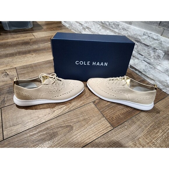 Cole Haan 2 Zerogrand Stitchlite Oxford Perforated Lace Up Womens Rye Knit Sz 10 - Picture 4 of 8
